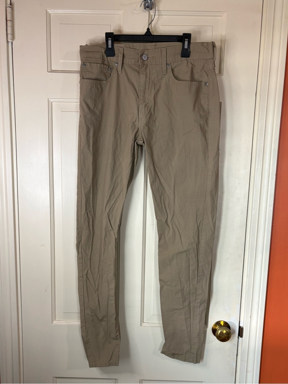 Levis 512 Slim Taper Jeans Mens 32 x 32 Khaki Tan Stretch